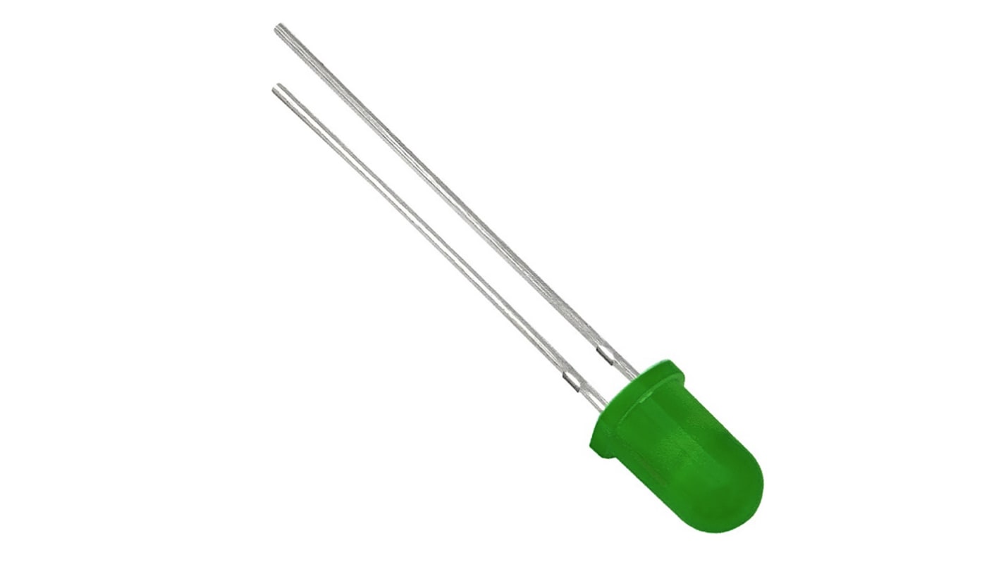 LED Verde Ledtech, PCB, 2,1 V, 5 mm (T-1 3/4)
