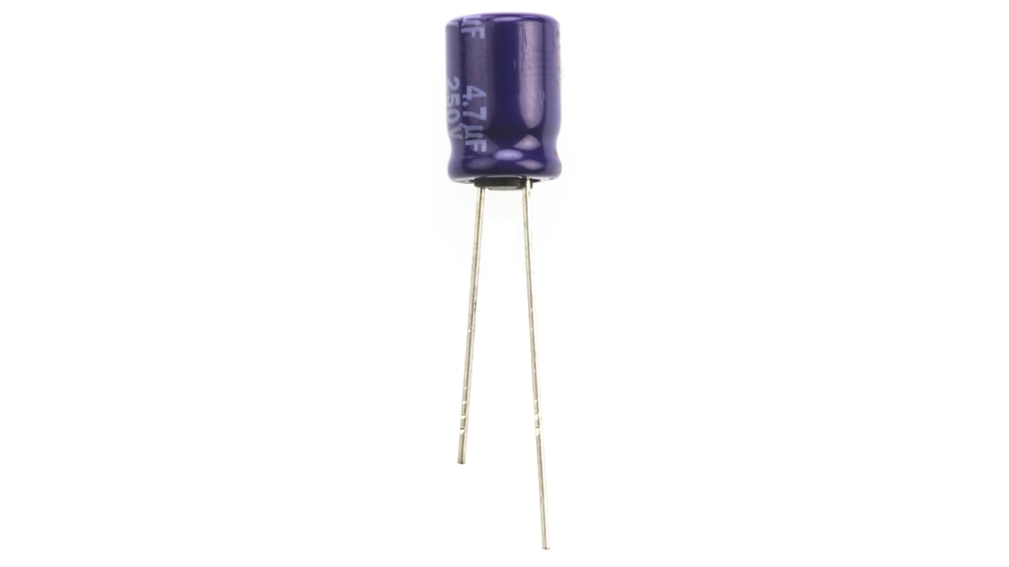 Panasonic 4.7μF Aluminium Electrolytic Capacitor 250V dc, Radial, Through Hole - ECA2EM4R7