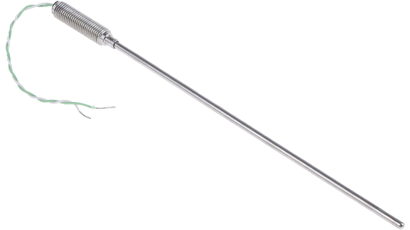 RS PRO Type K Mineral Insulated Thermocouple 150mm Length, 3mm Diameter → +1100°C