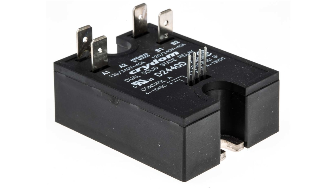 D2440D Sensata Crydom Solid State Relay, 40 A Load, Surface Mount