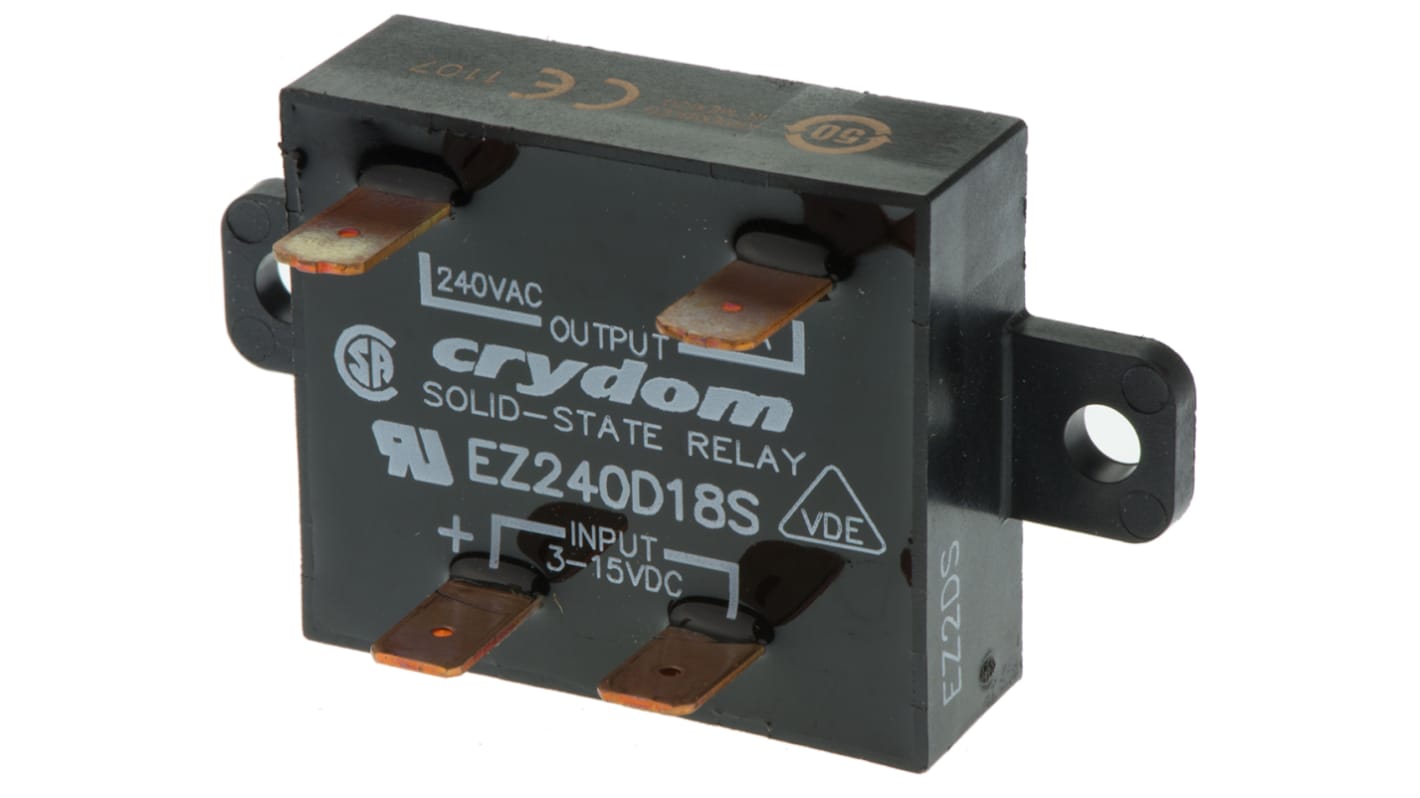 Sensata / Crydom EZ Series Solid State Relay, 18 A rms Load, Panel Mount, 280 V Load, 15 V dc Control