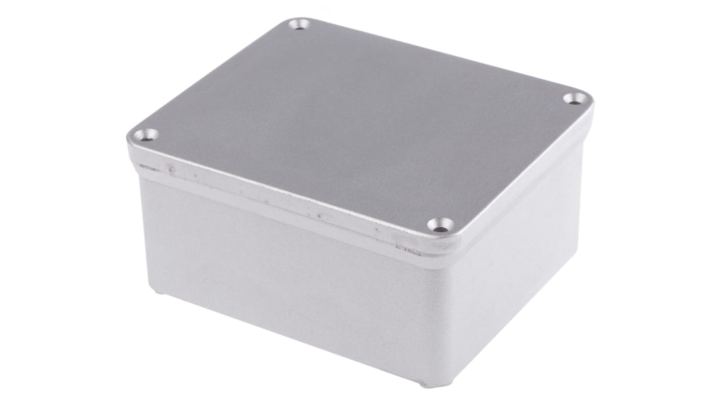 Caja RS PRO de Aluminio Presofundido Plateado, 250 x 250 x 100mm, IP66,  Apantallada Código RS: 517-3428