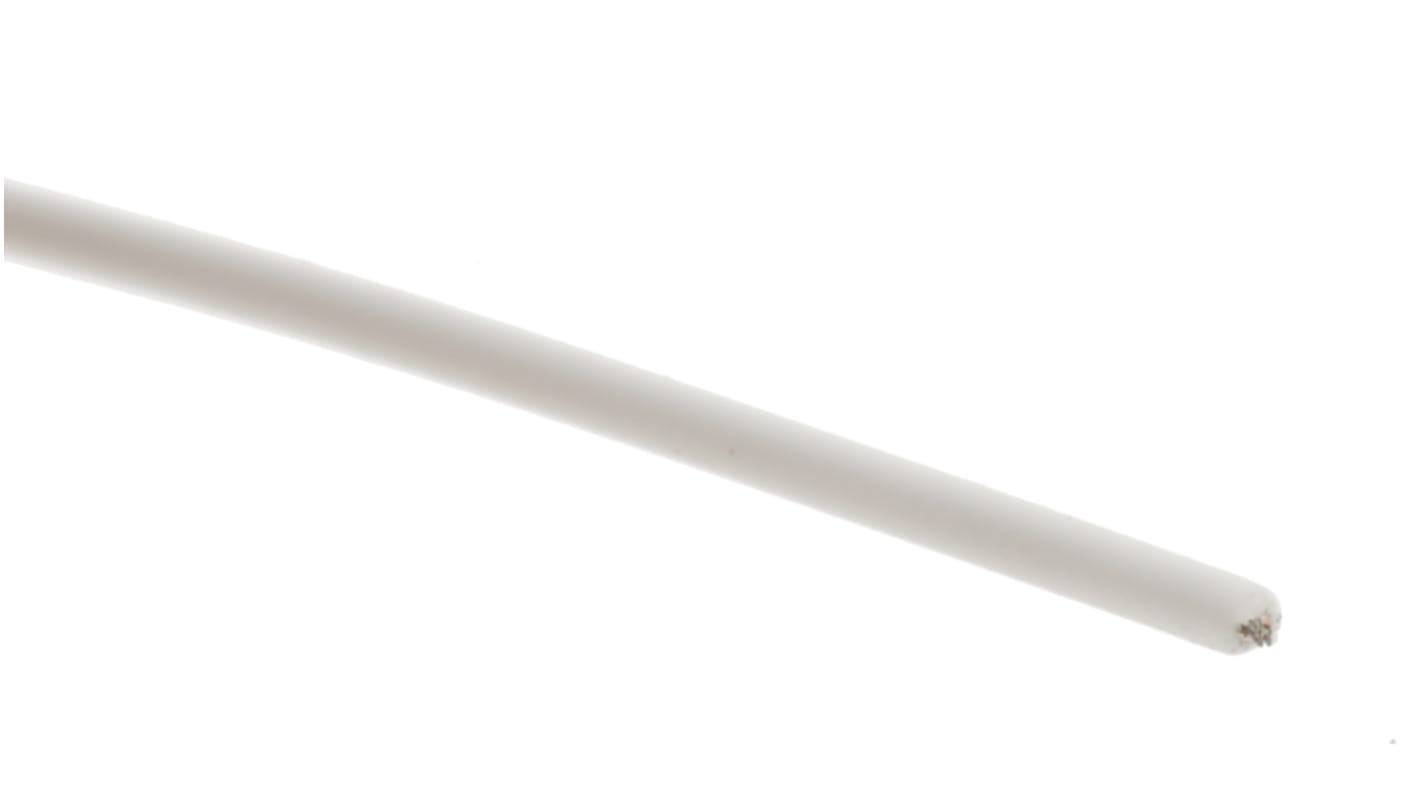 Câble pour environnement difficile TE Connectivity, 0,25 mm, Blanc, 24 AWG, 100m, 600 V