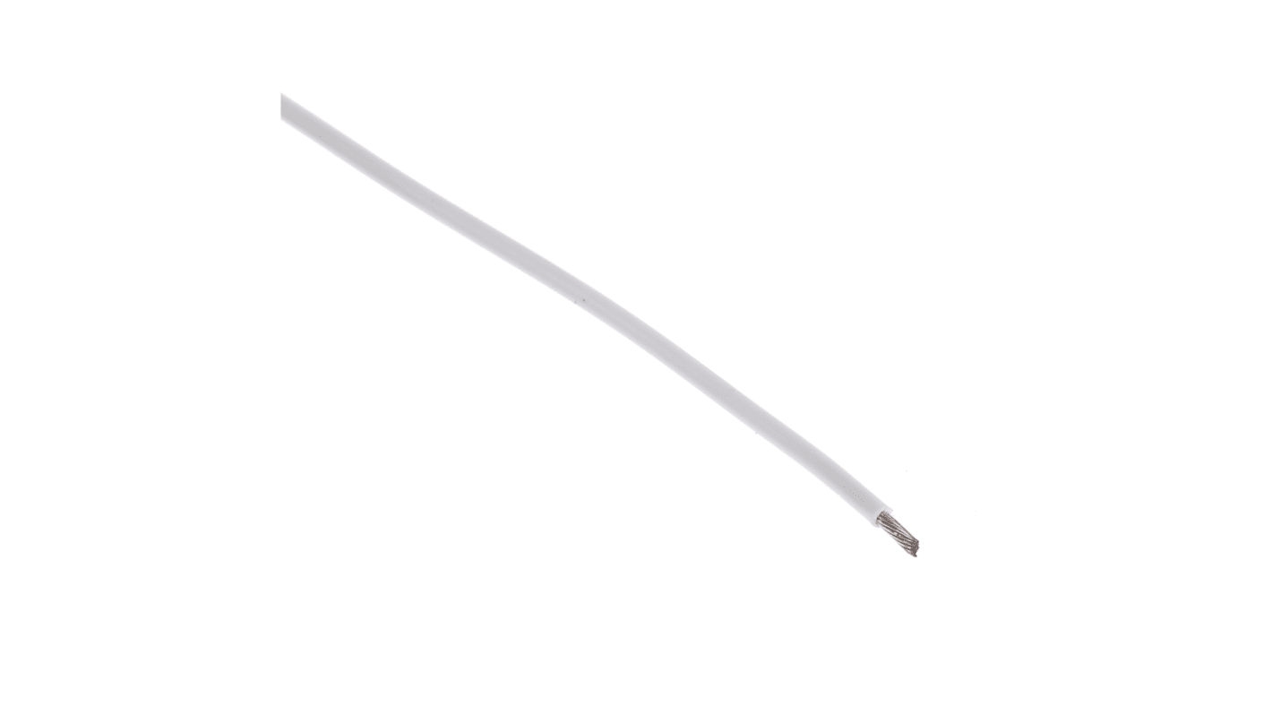 TE Connectivity White 0.38 mm² Harsh Environment Wire, 22 AWG, 19/34, 100m, Polyalkene Insulation