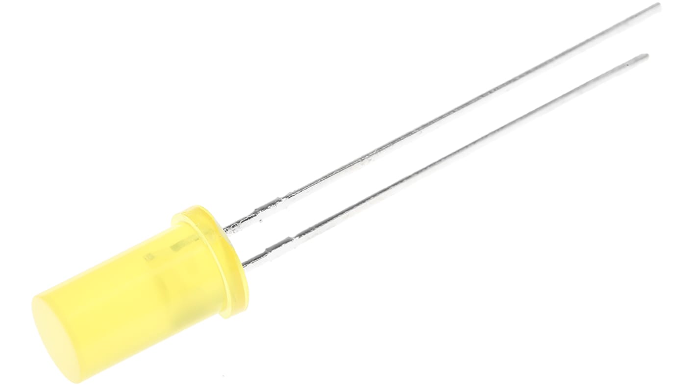 LED Jaune, Traversant, 5 mm (T-1 3/4), 2,1 V