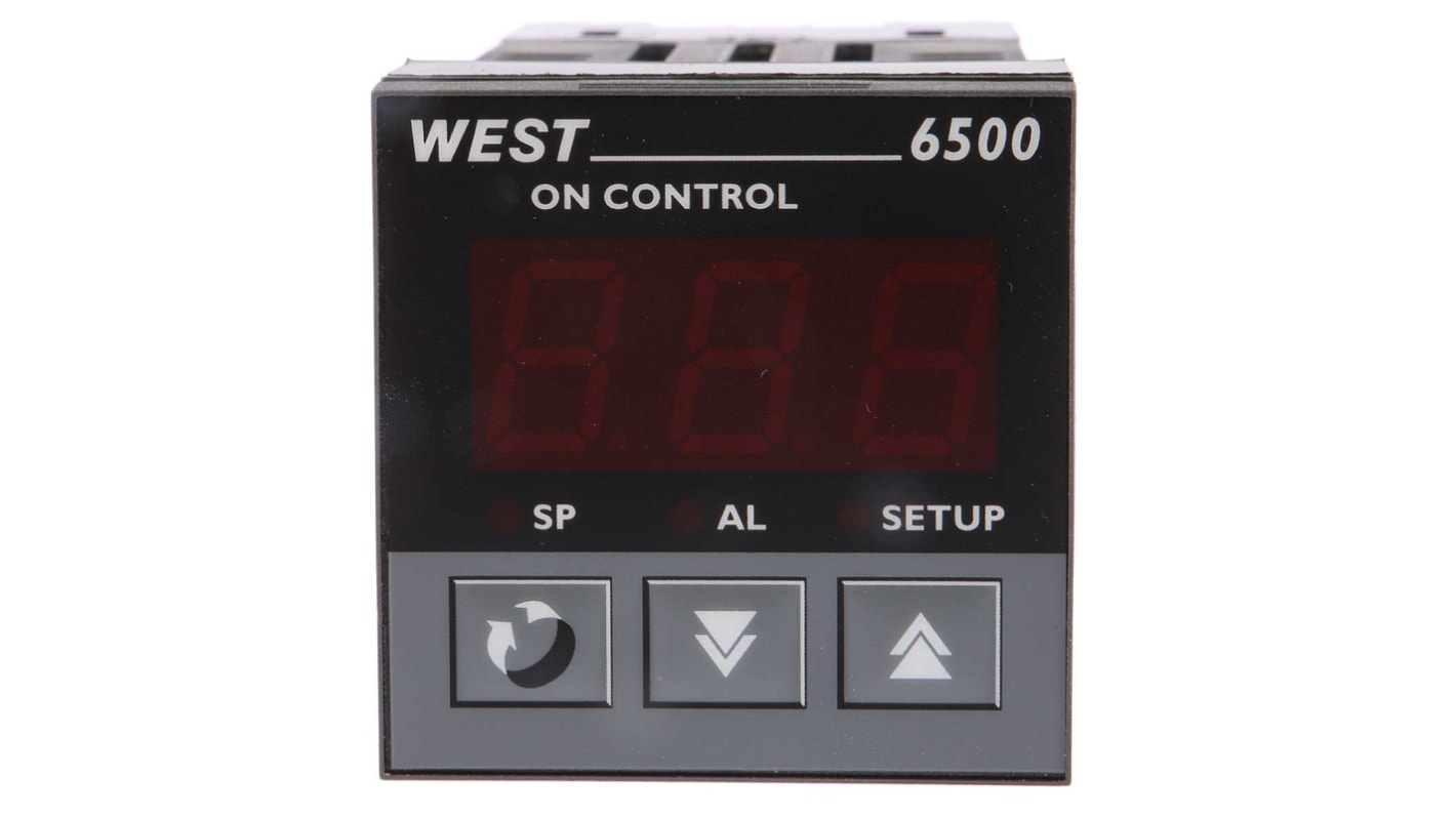 Termoregolatori PID West Instruments N6500, 100 → 240 V c.a., 48 x 48 (1/16 DIN)mm, 1 uscita Relè