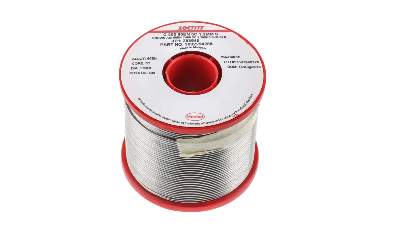 Multicore Wire, 1.2mm Lead solder, 183 → 188°C Melting Point