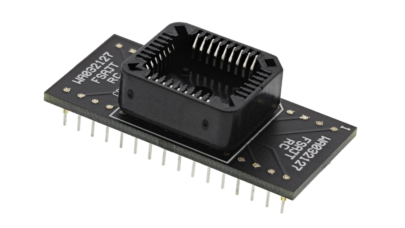 Winslow Straight Through Hole Mount 1.27 mm, 2.54 mm Pitch IC Socket Adapter, 32 Pin Female PLCC to 32 Pin Male DIP