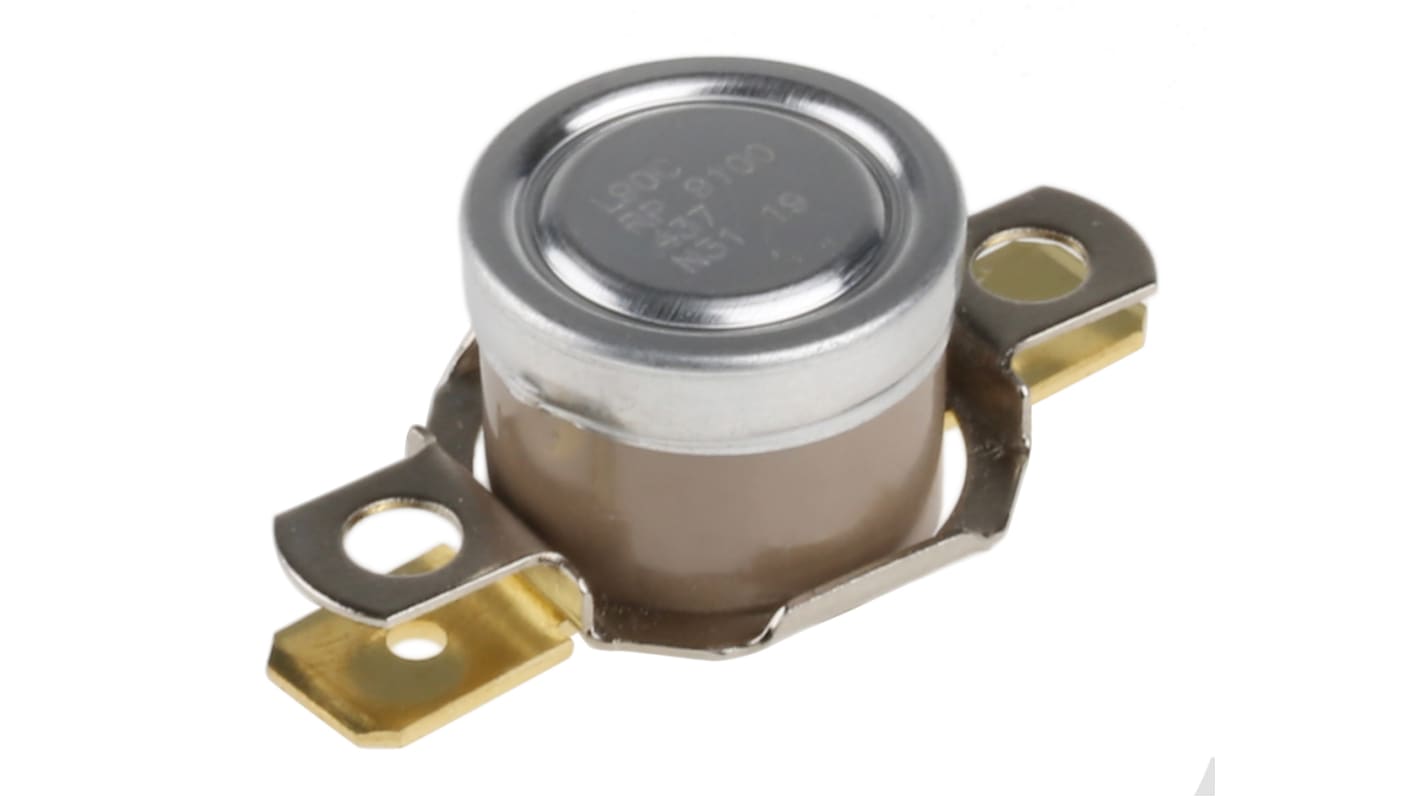 Honeywell Bi-Metallic Thermostat, Opens at +90°C, Closes at +75°C, +186°C Max, NC, Automatic Reset