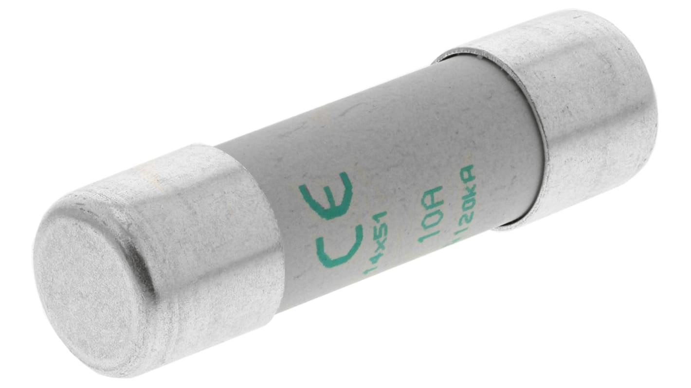 Mersen 10A Ceramic Cartridge Fuse, 14 x 51mm