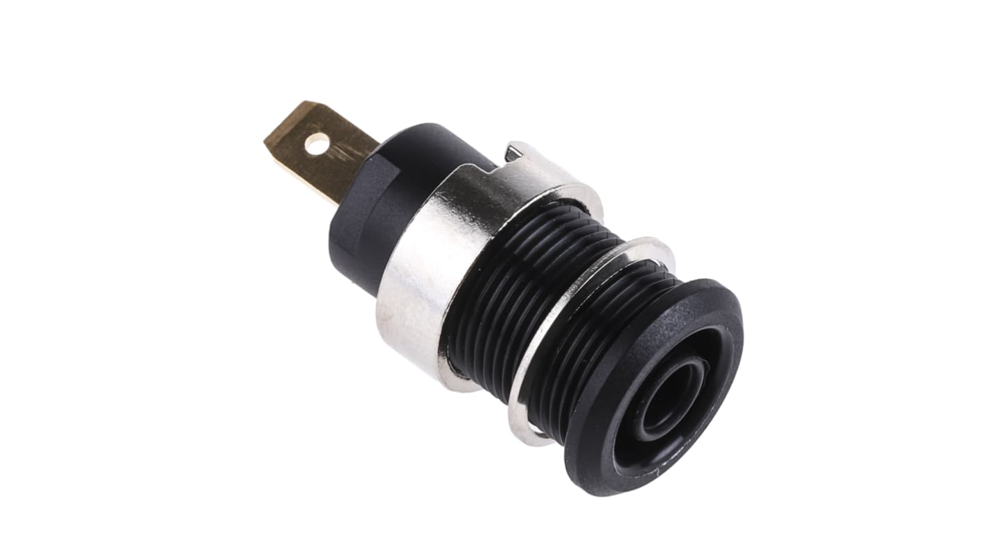 Conector banana, negro