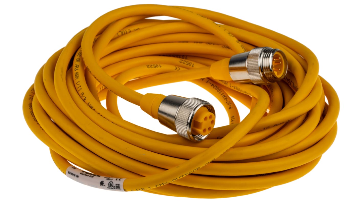 Cable de conexión Turck, con. A Circular de 7/8 pulg. Macho, 5 polos, con. B Circular de 7/8 pulg. Hembra, 5 polos,