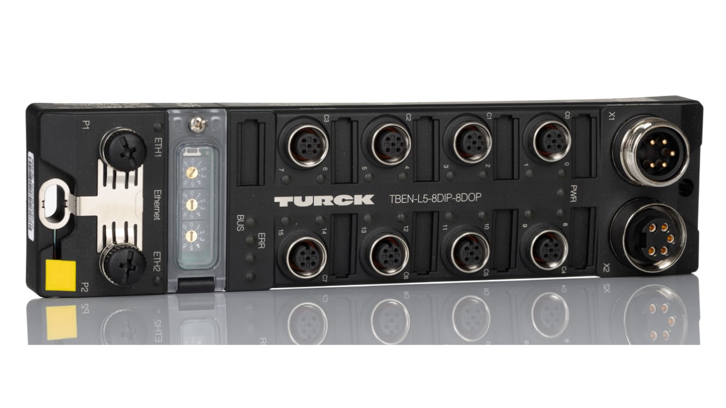 Turck TBEN-L Series I/O module, M12 4-pin, 4 way, 8 port