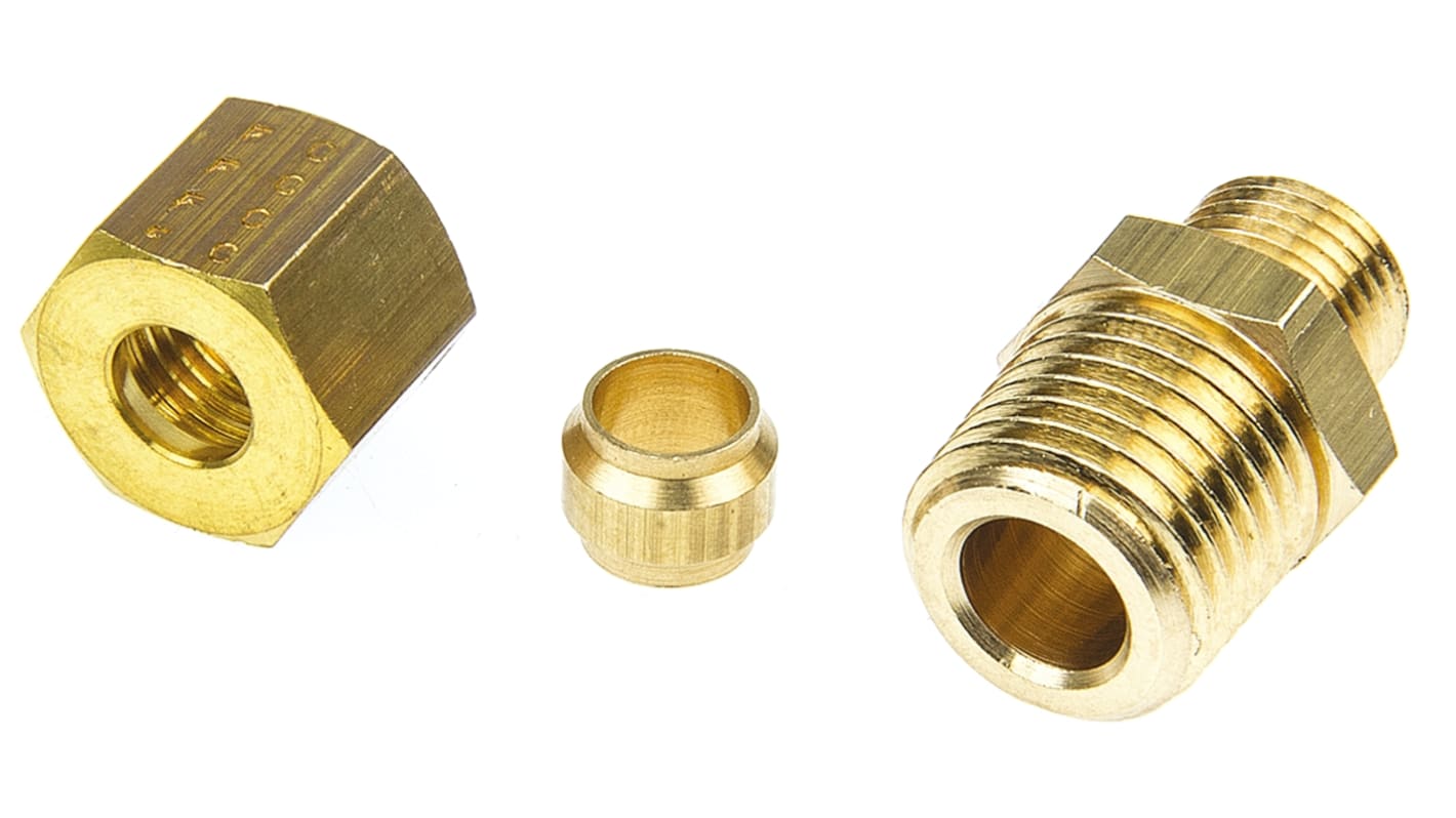 1/4 or 0.25” BSP Brass Compression Gland - Heating Elements UK