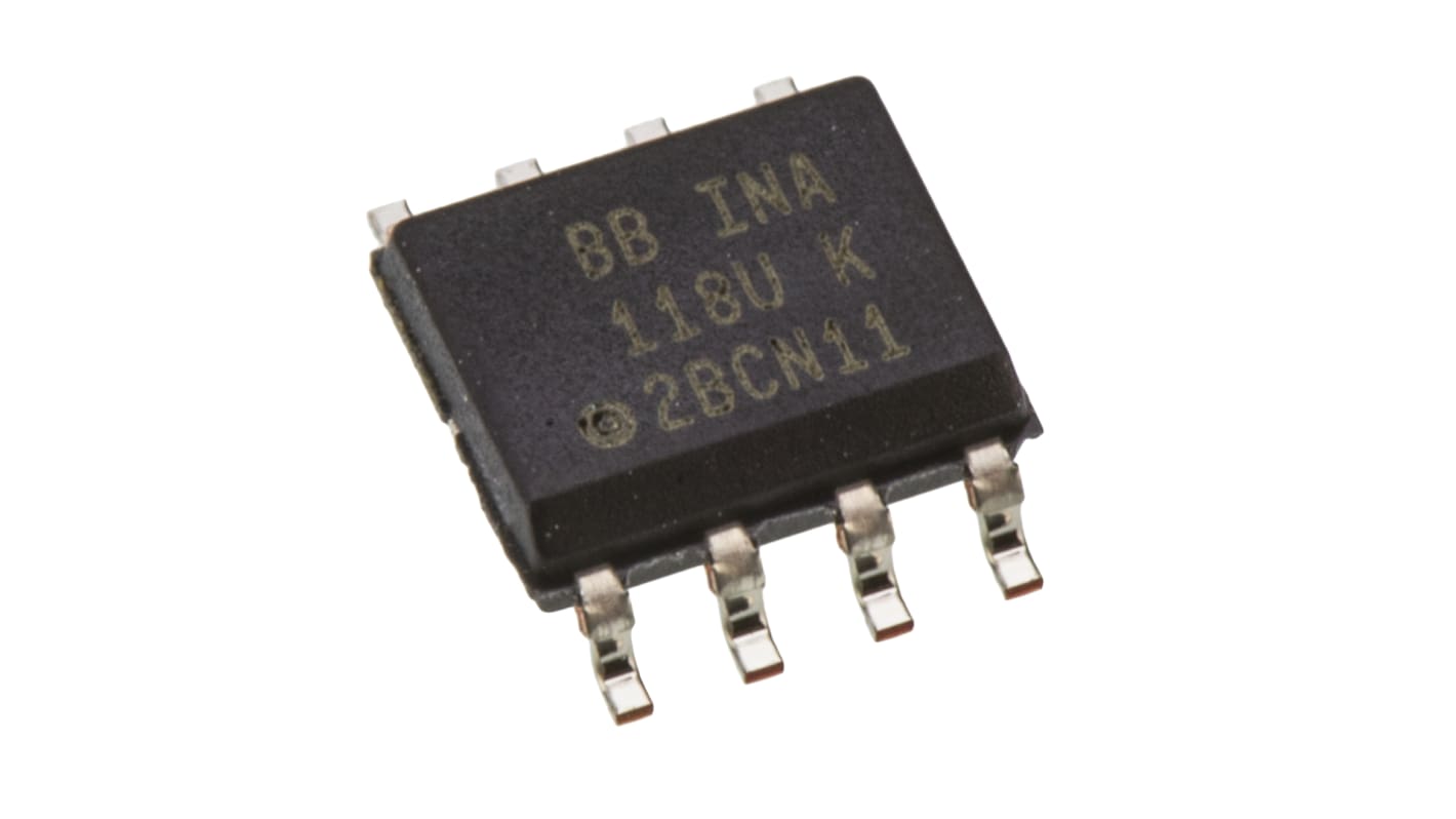 Amplificateur d'instrumentation Texas Instruments, ±15V 800kHz, 73dB, SOIC 8 broches