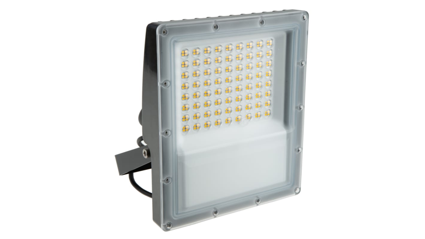 RS PRO Floodlight, 72 LED, 100 W, 12000 lm, IP65, 100 → 240 V ac