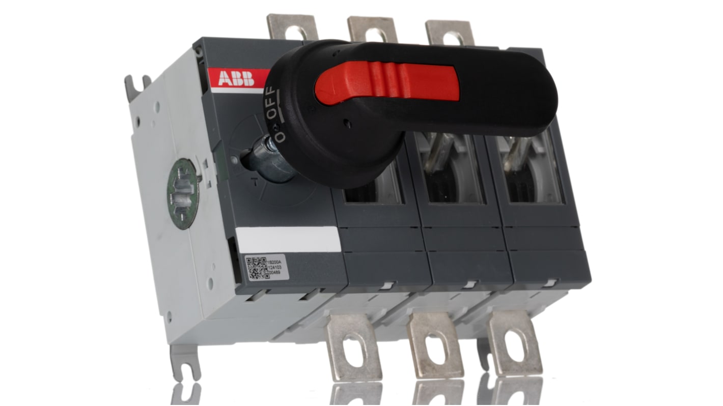 Sezionatore con interruttore ABB 1SCA022718R8780 OT400E03P serie OT, 3P, 400A, 690V ca, Montaggio su base OT400E03P,