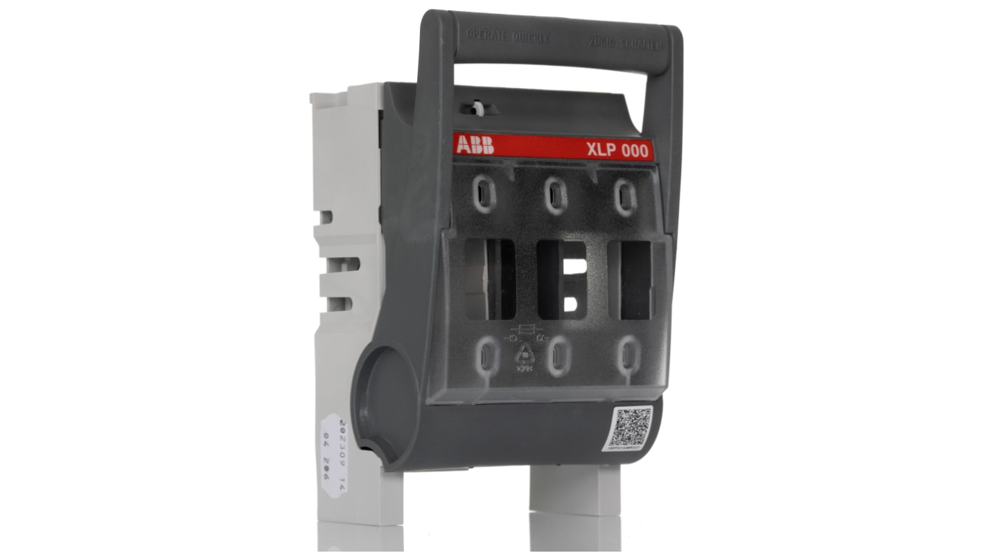 Interruptor seccionador con fusible ABB, 100A, 3, Fusible NH000 100A Easyline XLP000-6CC