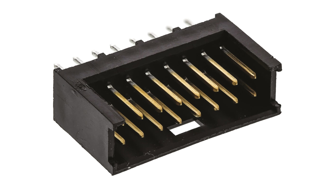 Conector macho para PCB TE Connectivity serie AMPMODU MOD II de 16 vías, 2 filas, paso 2.54mm, para soldar, Montaje en