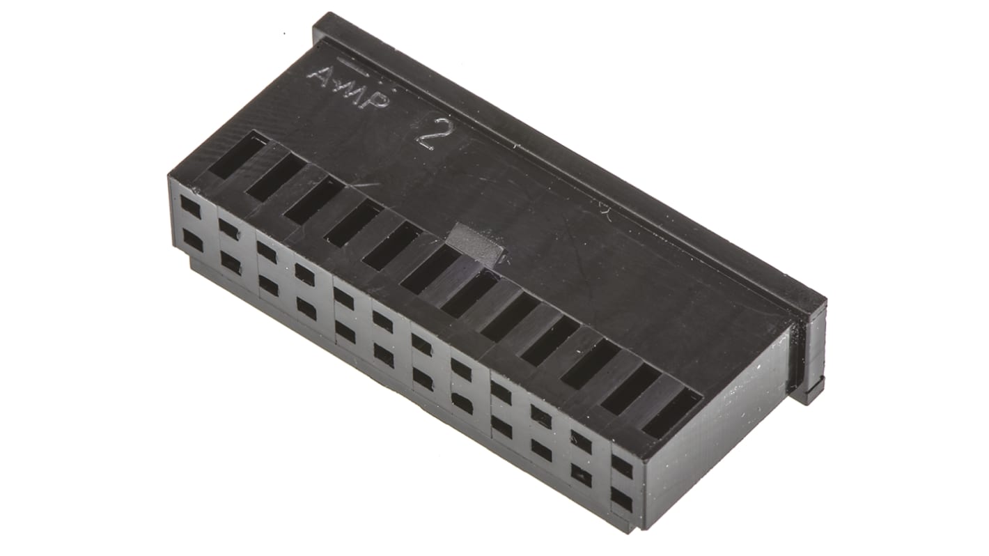 Carcasa de conector TE Connectivity 280515, Serie AMPMODU MOD II, paso: 2.54mm, 24 contactos, 2 filas, Recto, Hembra