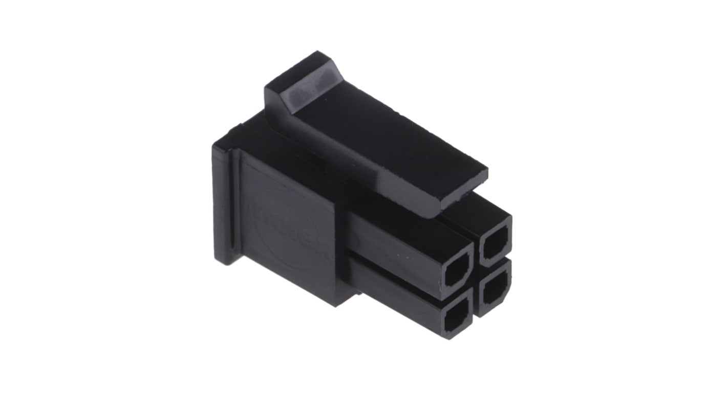 Molex Micro-Fit 3.0 Retvinklet Hun Kontakthus 3mm Pitch, 4-Polet, 2 Rækker