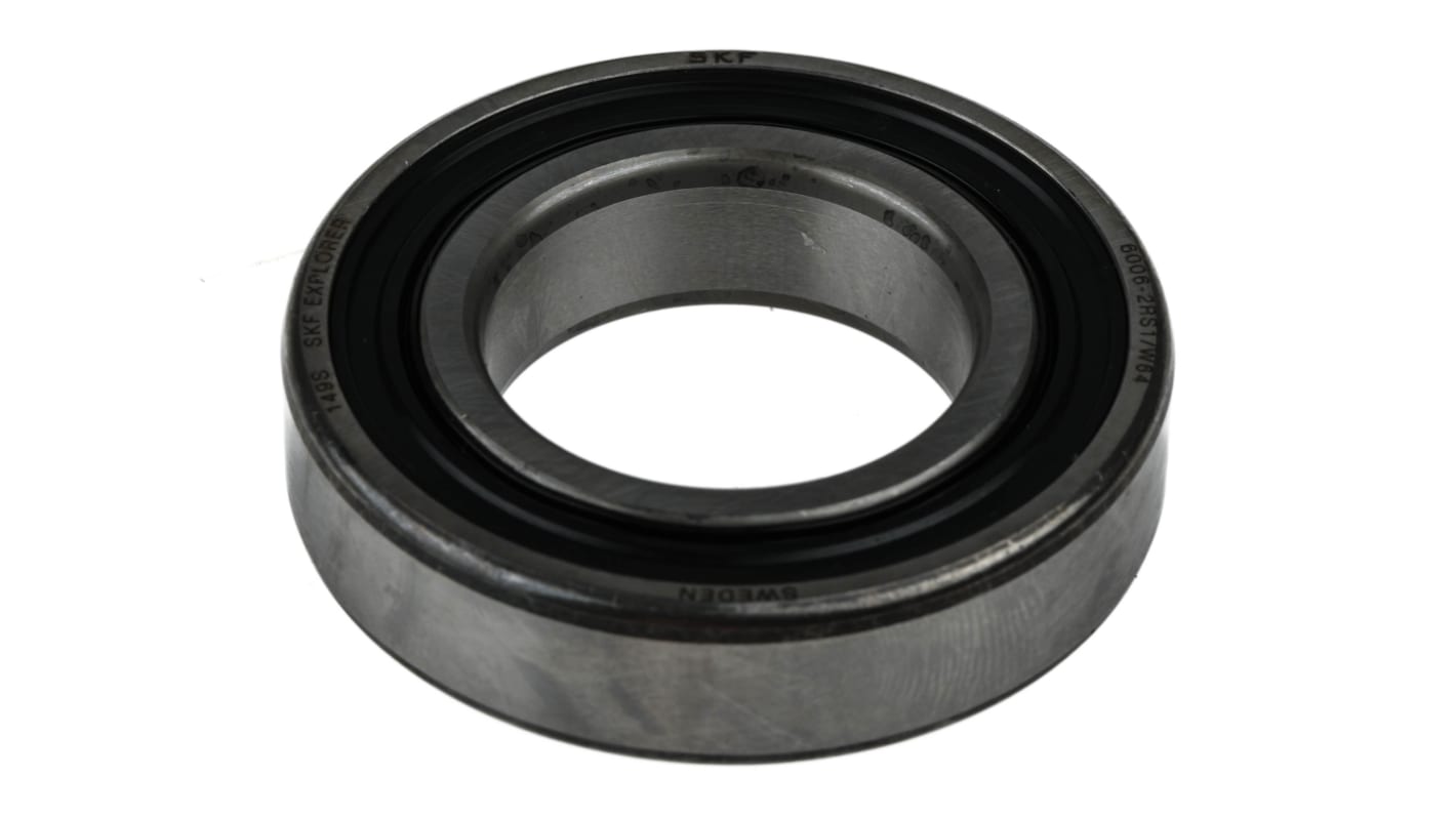 SKF 6006-2RS1/W64 Single Row Deep Groove Ball Bearing- Both Sides Sealed 30mm I.D, 55mm O.D