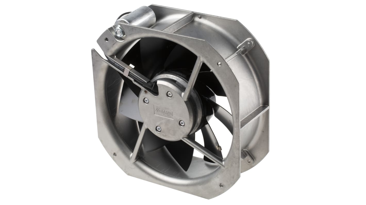 ebm-papst axiális ventilátor, 115 V AC, 225 x 225 x 80mm, 925m³/h, 2550rpm