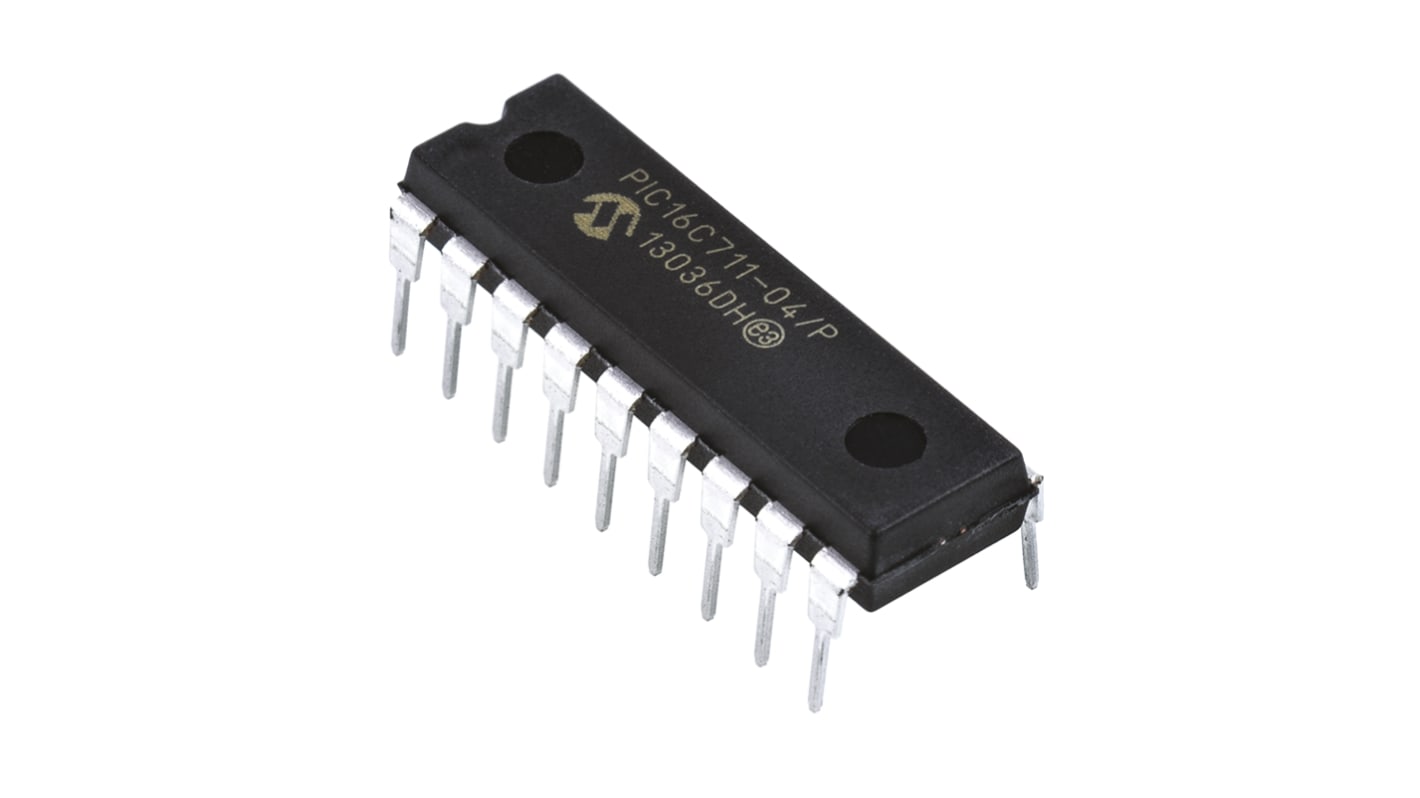 Microcontrollore Microchip, PIC, PDIP, PIC16C, 18 Pin, Su foro, 8bit, 4MHz