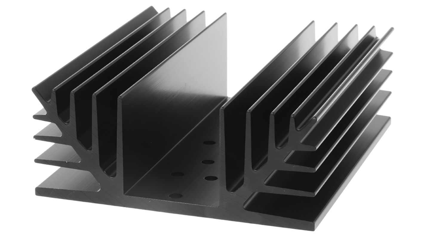 Heatsink, Universal Rectangular Alu, 1.4K/W, 100 x 88 x 35mm