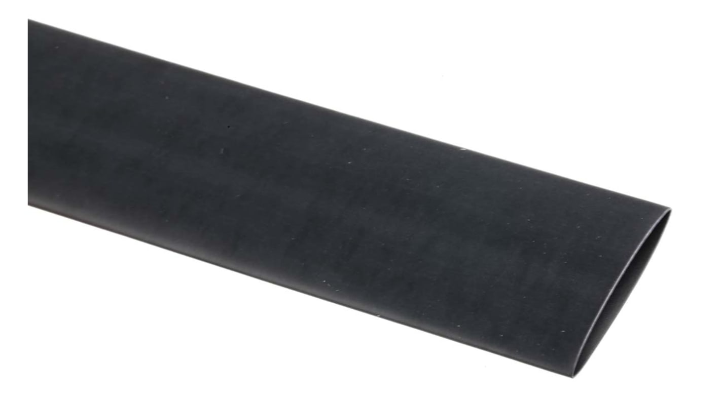 TE Connectivity Heat Shrink Tubing, Black 18mm Sleeve Dia. x 1.2m Length 3:1 Ratio, RNF-3000 Series