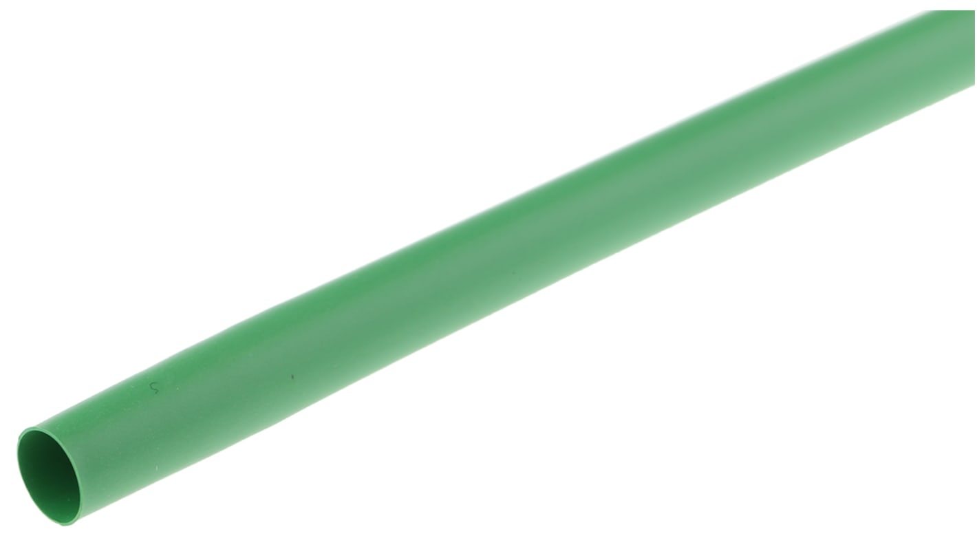 TE Connectivity Heat Shrink Tubing, Green 6mm Sleeve Dia. x 1.2m Length 3:1 Ratio, RNF-3000 Series