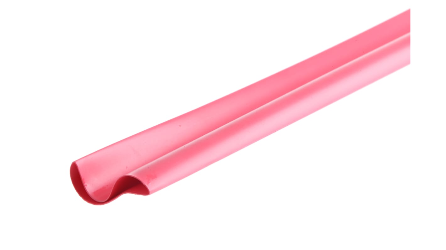 TE Connectivity Heat Shrink Tubing, Red 24mm Sleeve Dia. x 1.2m Length 3:1 Ratio, RNF-3000 Series