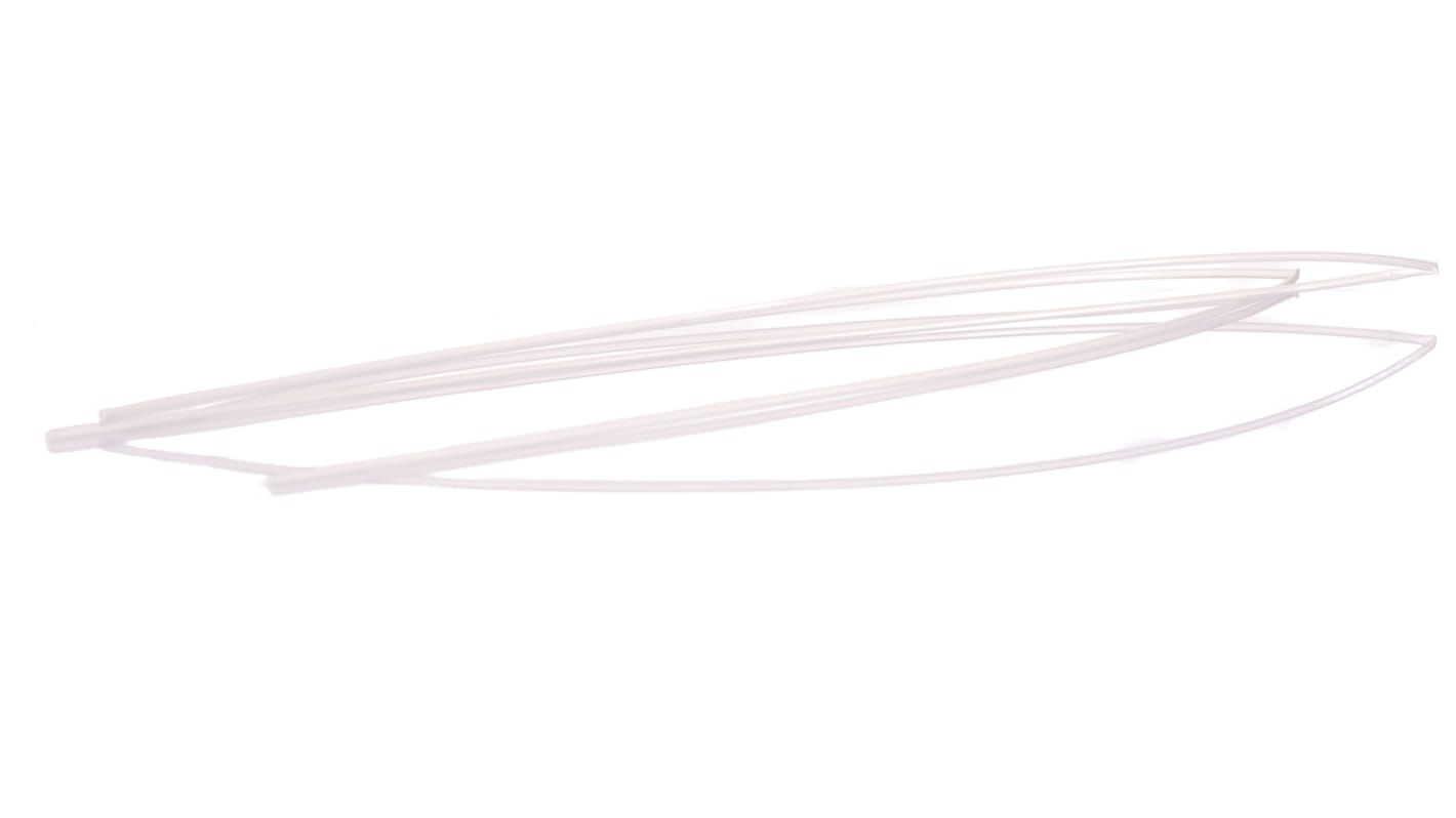 RS PRO Heat Shrink Tubing, Transparent 1.2mm Sleeve Dia. x 1.2m Length 2:1 Ratio