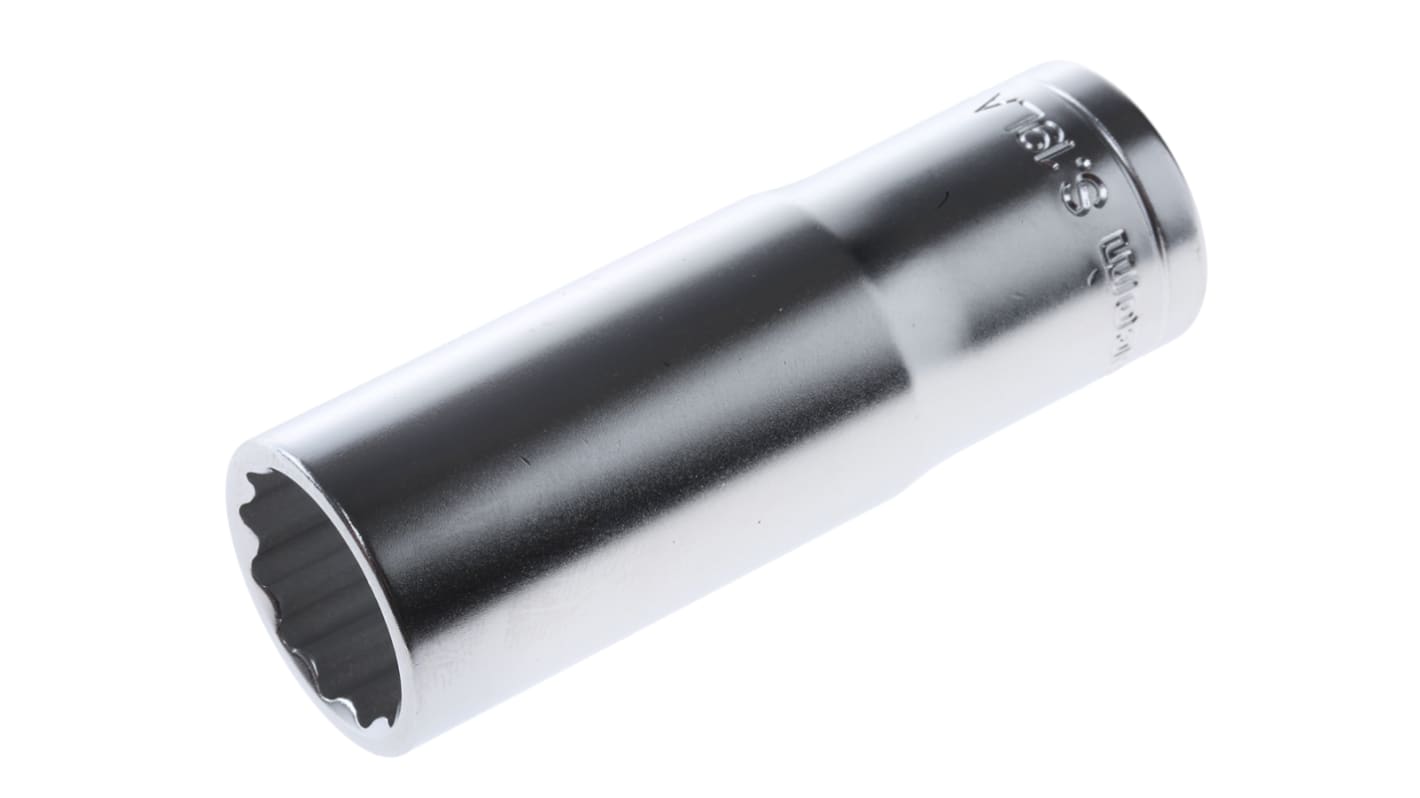 Facom 1/2 in Drive 19mm Deep Socket, 12 point, 77 mm Overall Length