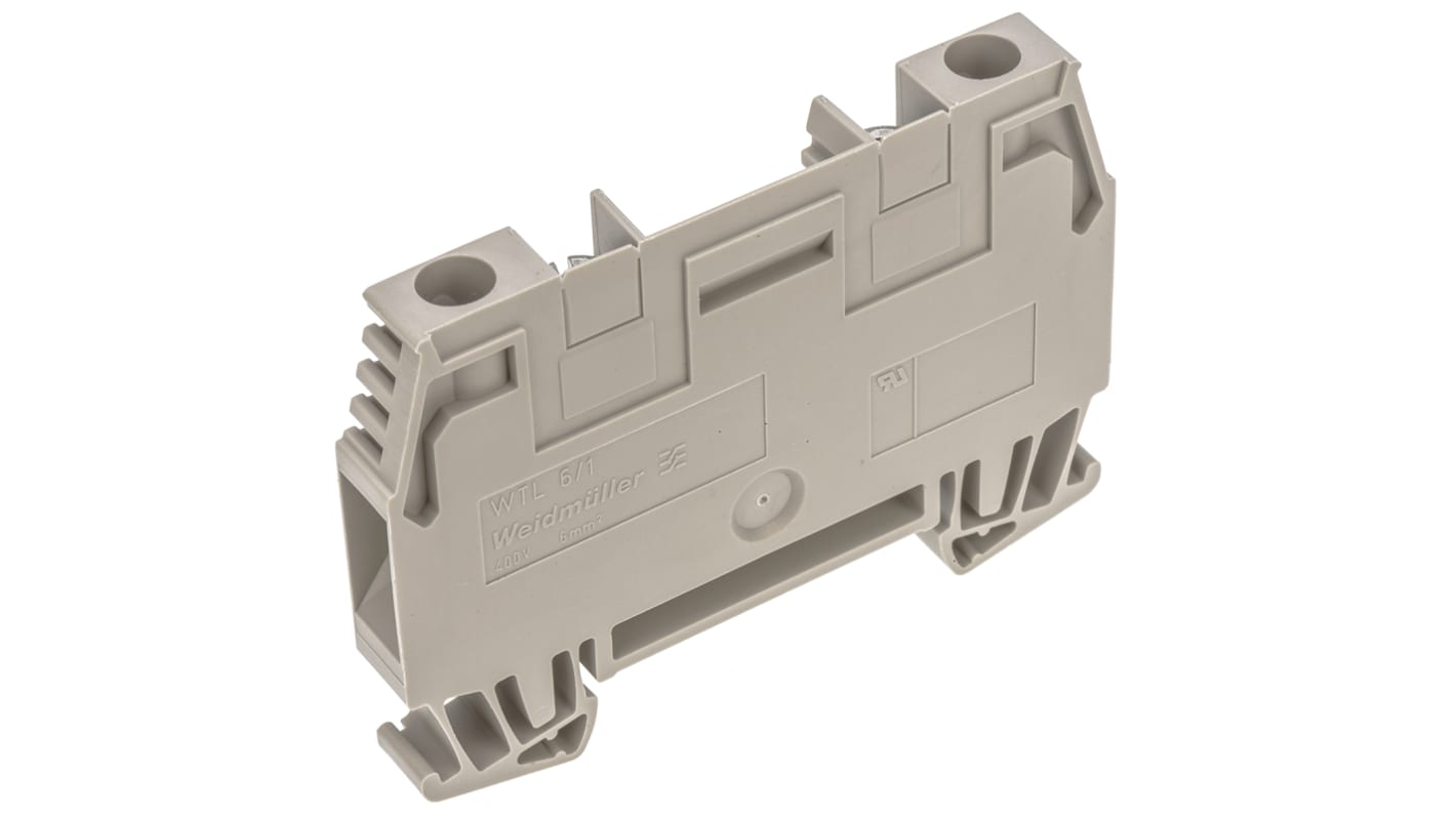 Weidmüller WTL Series Brown Test Disconnect Terminal Block, 6mm², Single-Level, Screw Termination