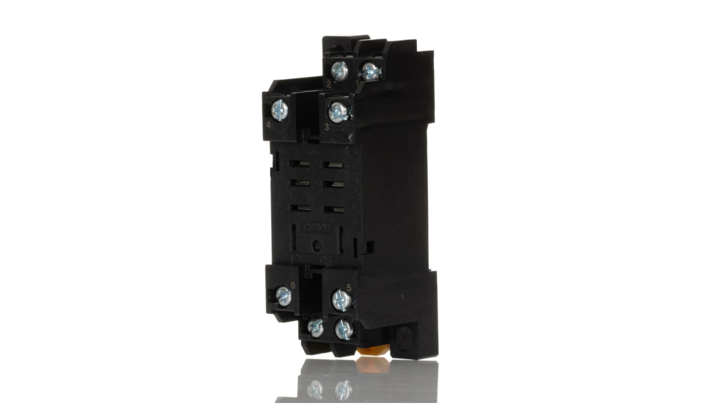 Omron LY 8 Pin 2000V DIN Rail Relay Socket, for use with LY Series Bi-polar Relay