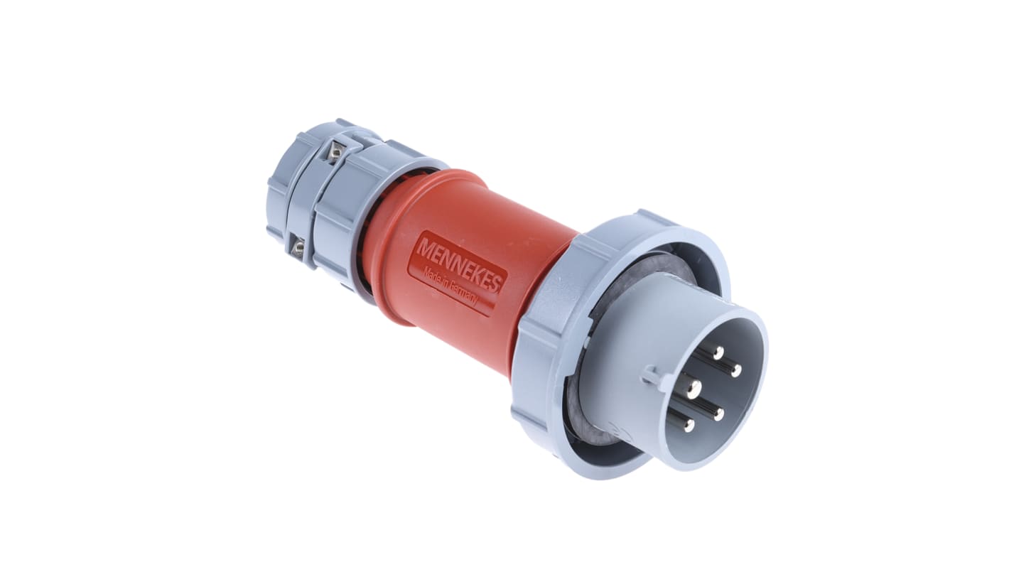 MENNEKES PowerTOP Leistungssteckverbinder Stecker Rot 3P + N + E, 400 V / 16A, Kabelmontage IP 67