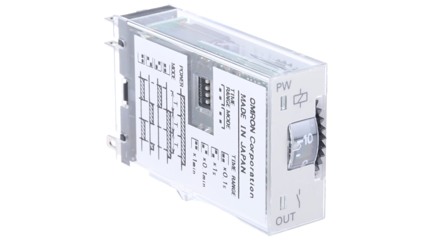 Omron H3RN Zeitrelais, Steckanschluss , 0.1 s → 10min, 24V dc, 2 Kont. Multifunktion