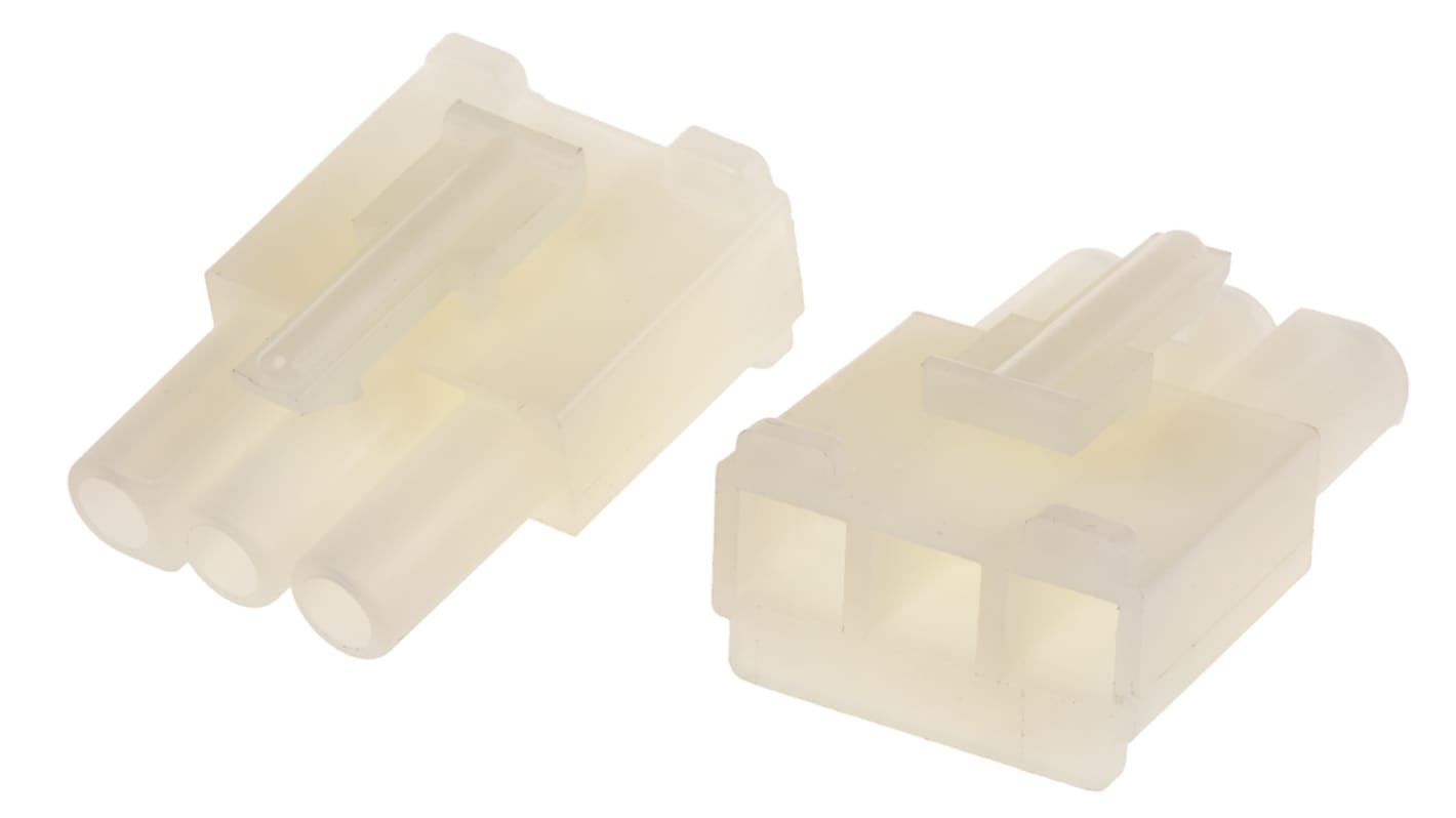 Carcasa de conector Molex 39-03-6034, Serie STANDARD .093", paso: 6.7mm, 3 contactos, , 1 fila filas, Recto, Hembra,