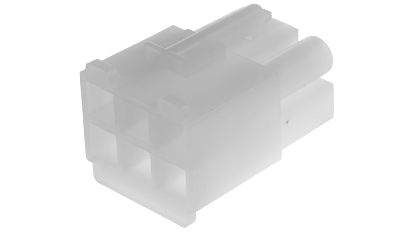 Carcasa de conector Molex 39-03-6064, Serie STANDARD .093", paso: 6.7mm, 6 contactos, 2 filas, Recto, Hembra, Montaje