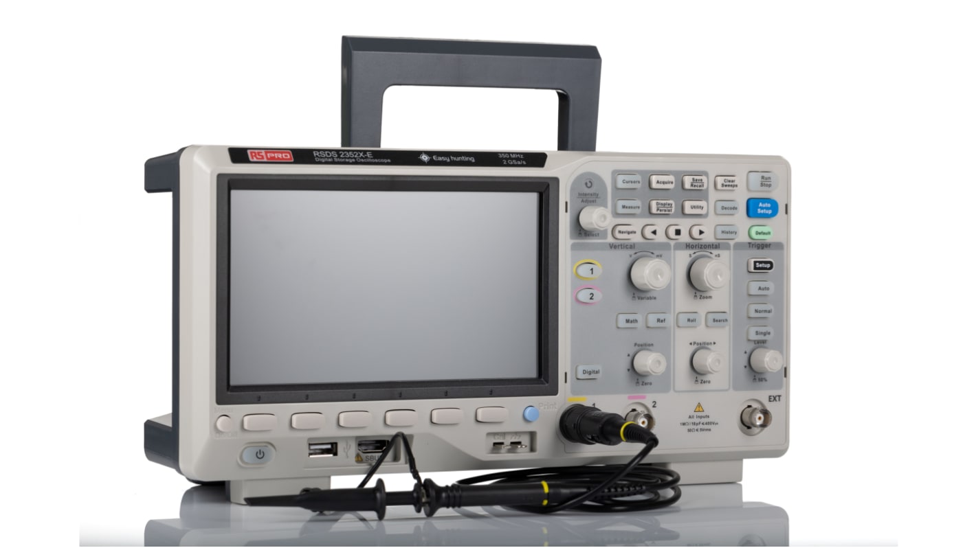 RS PRO RS-SDS2352X-E Digital Bench Oscilloscope, 2 Analogue Channels ...