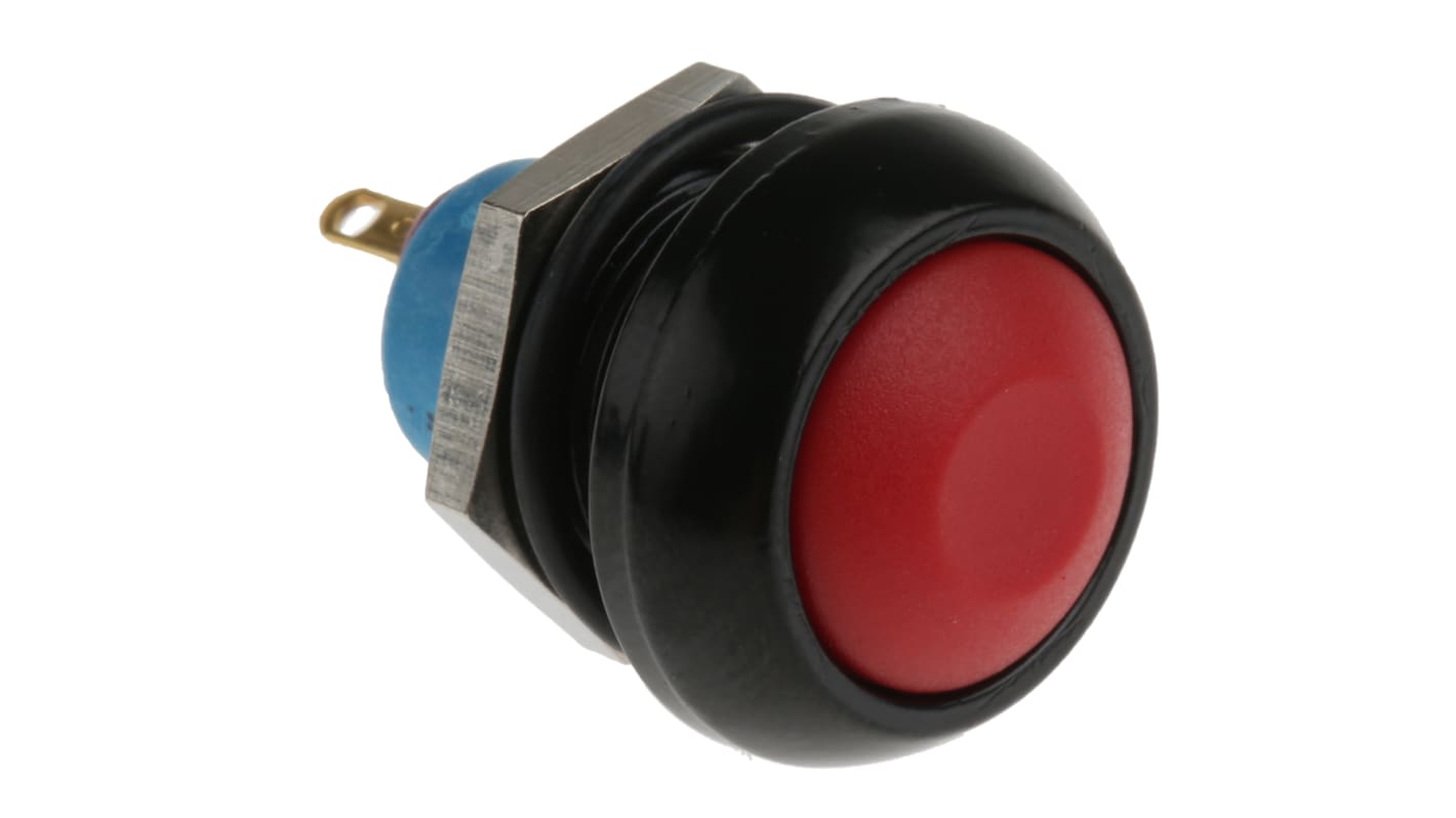 APEM Push Button Switch, Momentary, Panel Mount, 13.6mm Cutout, SPST, 28V dc, IP67