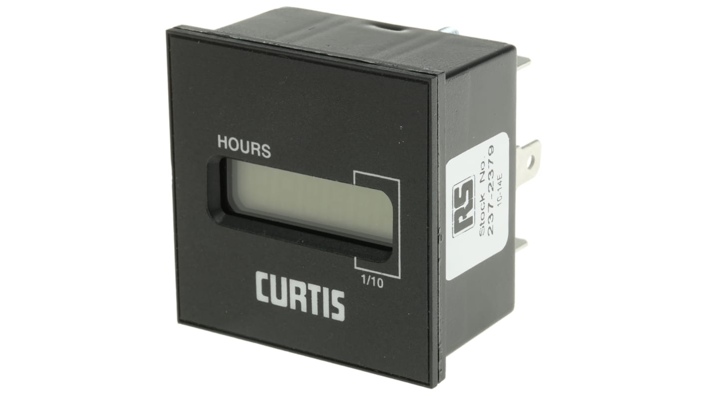 Curtis Hour Counter, 6 digits, LCD, Tab Connection, 100 → 230 V ac, 48 → 150 V dc