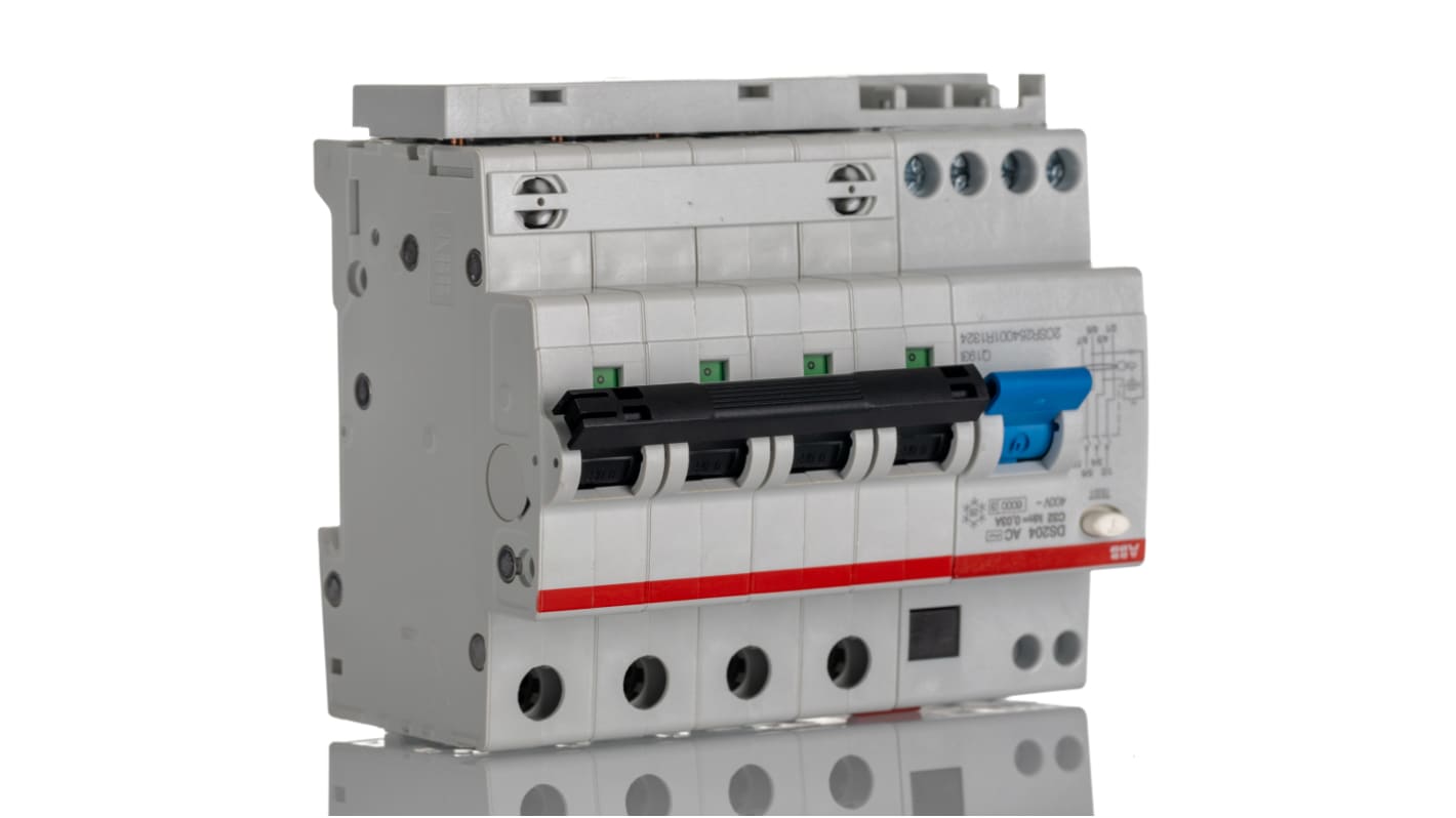 ABB RCBO, 32A Current Rating, 4P Poles, Type C