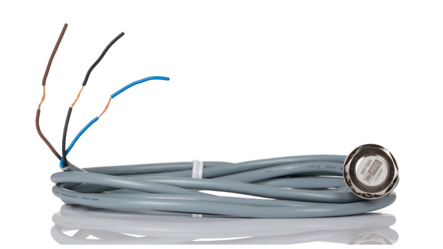 RS PRO Inductive Barrel-Style Proximity Sensor, M12 x 1, 8 mm Detection, NO/NC, NPN & PNP Output