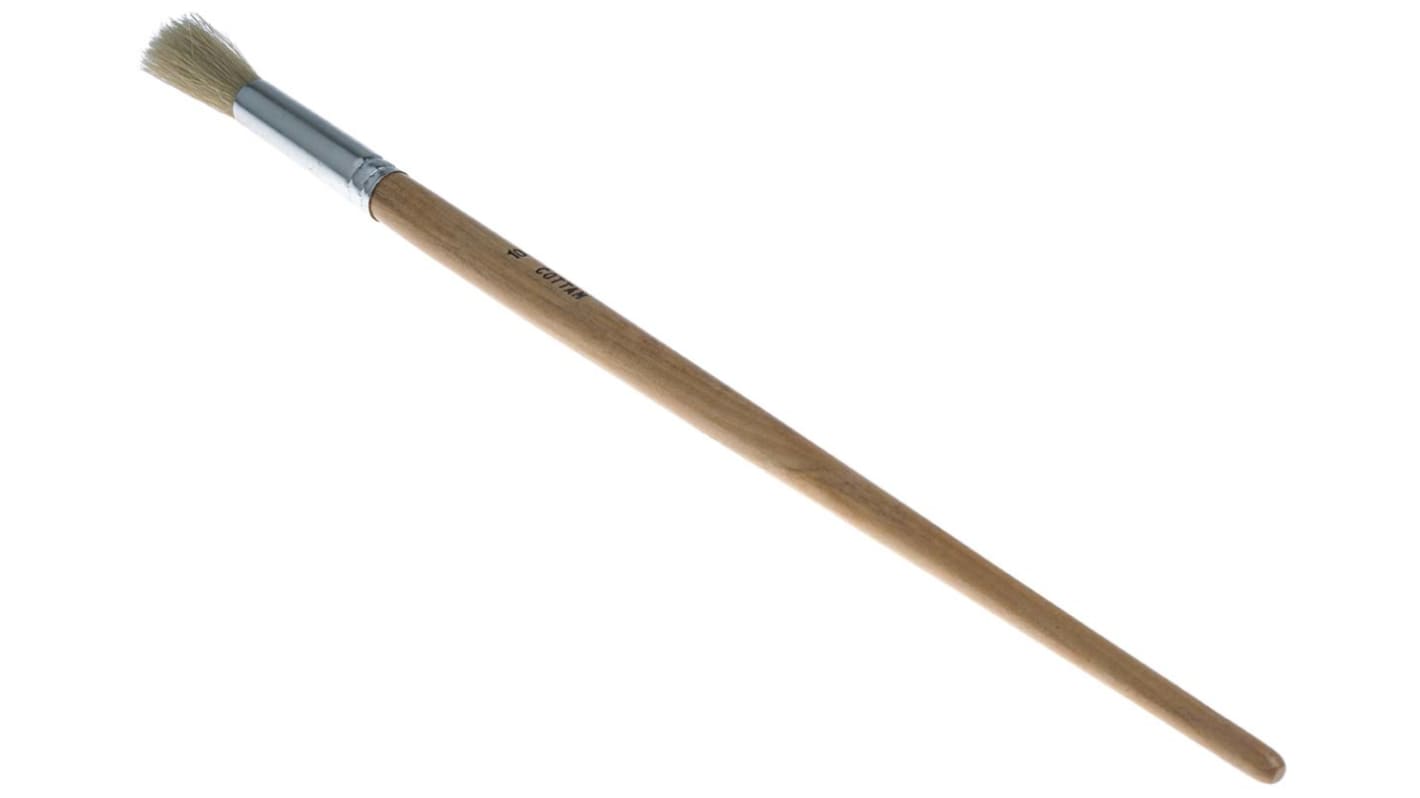 Cottam Thin 6.4mm Fibre Paint Brush with Round Bristles