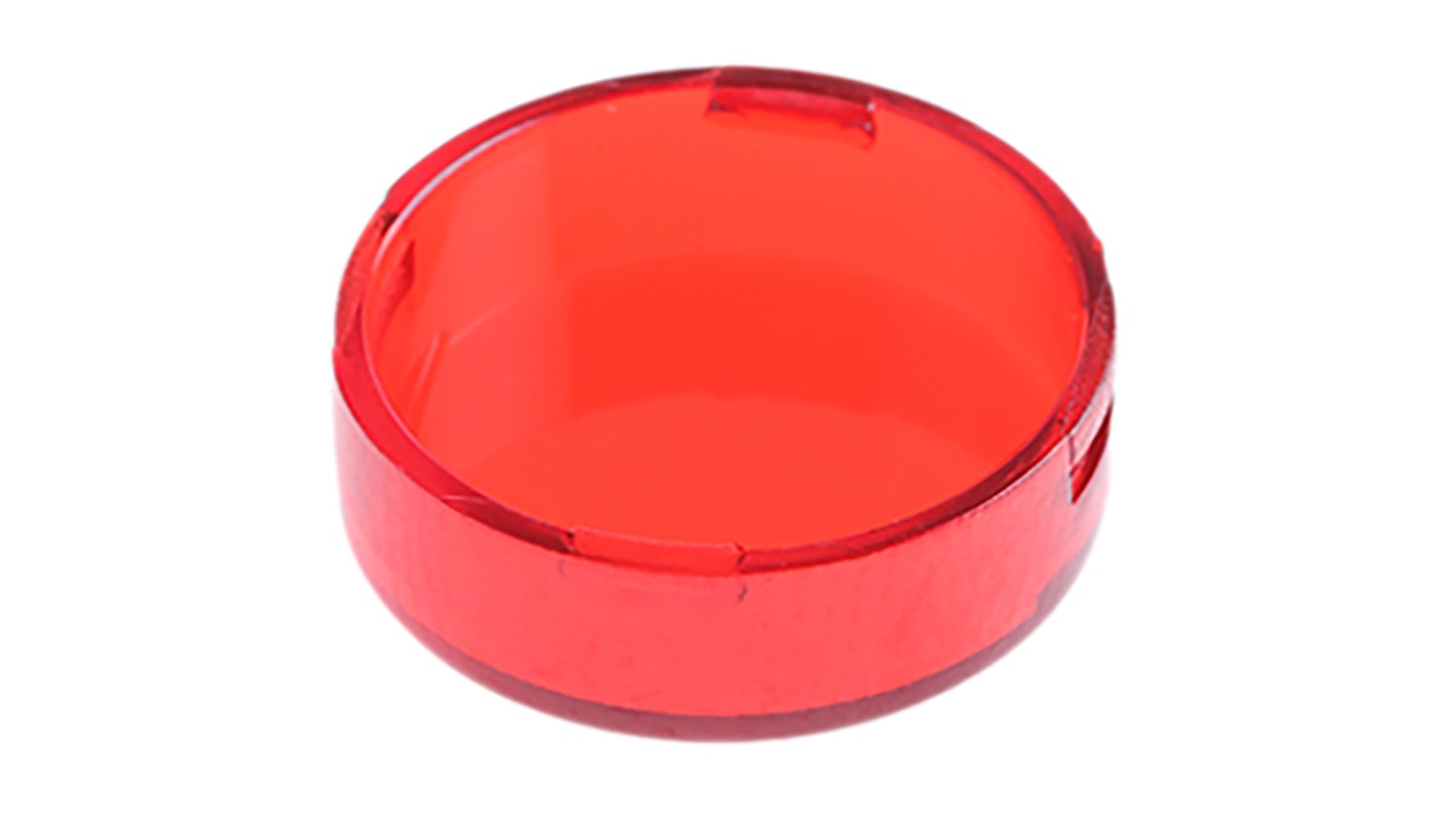 A0163B Panel Mount Indicator Lens Round Style, Red, 15mm diameter RS