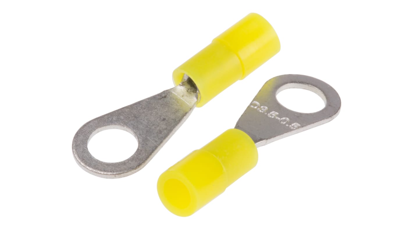 RS PRO Insulated Ring Terminal, M3.5 Stud Size, 0.2mm² to 0.5mm² Wire