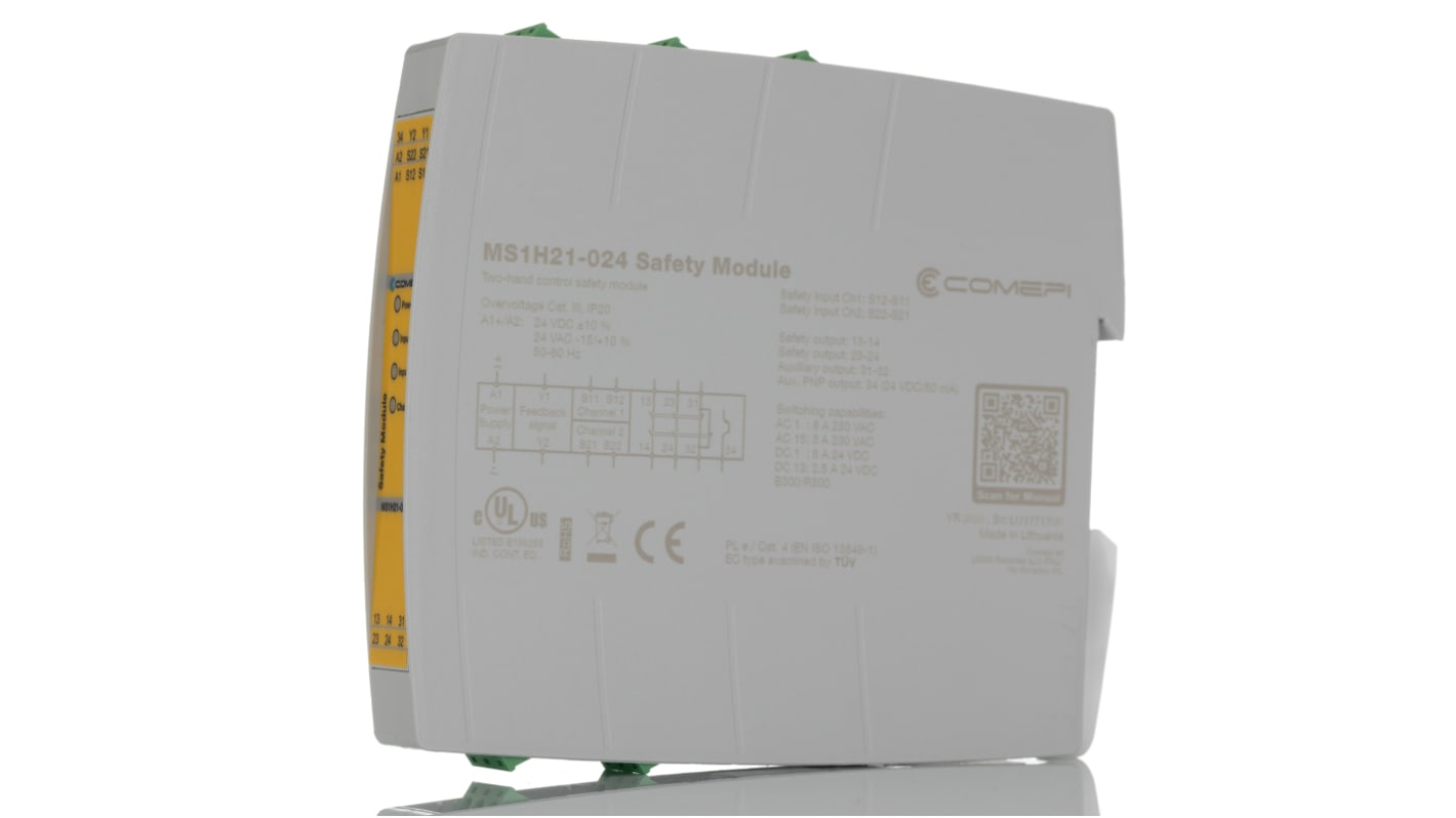RS PRO Safety Module Sensor-Box, 24 V 2 Öffner/2 Schließer, 2 Eingänge / 2 Ausgänge