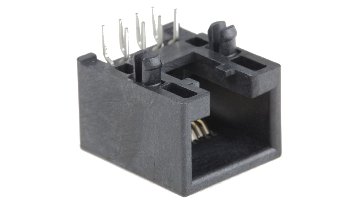 Molex 95501 Cat.3 RJ45-Steckverbinder Buchse, 1-Port 8P8C-polig Ungeschirmt, Leiterplatten-Montage abgewinkelt